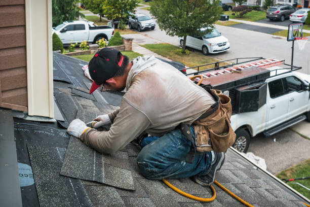 Professional Flat Roof Repair technician working in Little Compton, RI
